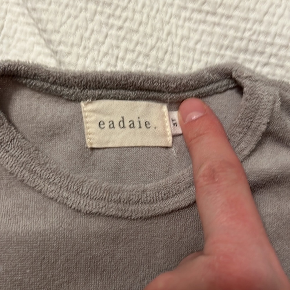 Grey Terry Romper - Picture 2 of 5